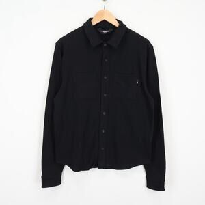 American Giant Men's Premium Slub Button Up Long Sleeve Black Size Medium NWOT